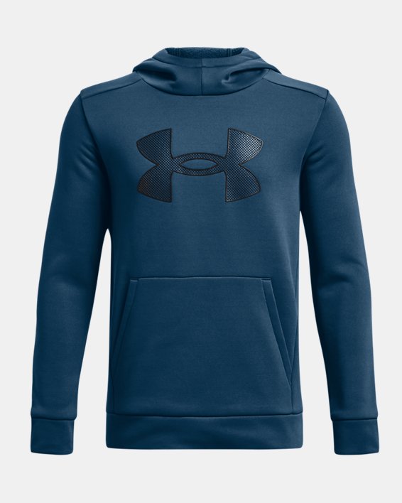 Boys' Armour Fleece® Big Logo Hoodie, Blue, pdpMainDesktop image number 0
